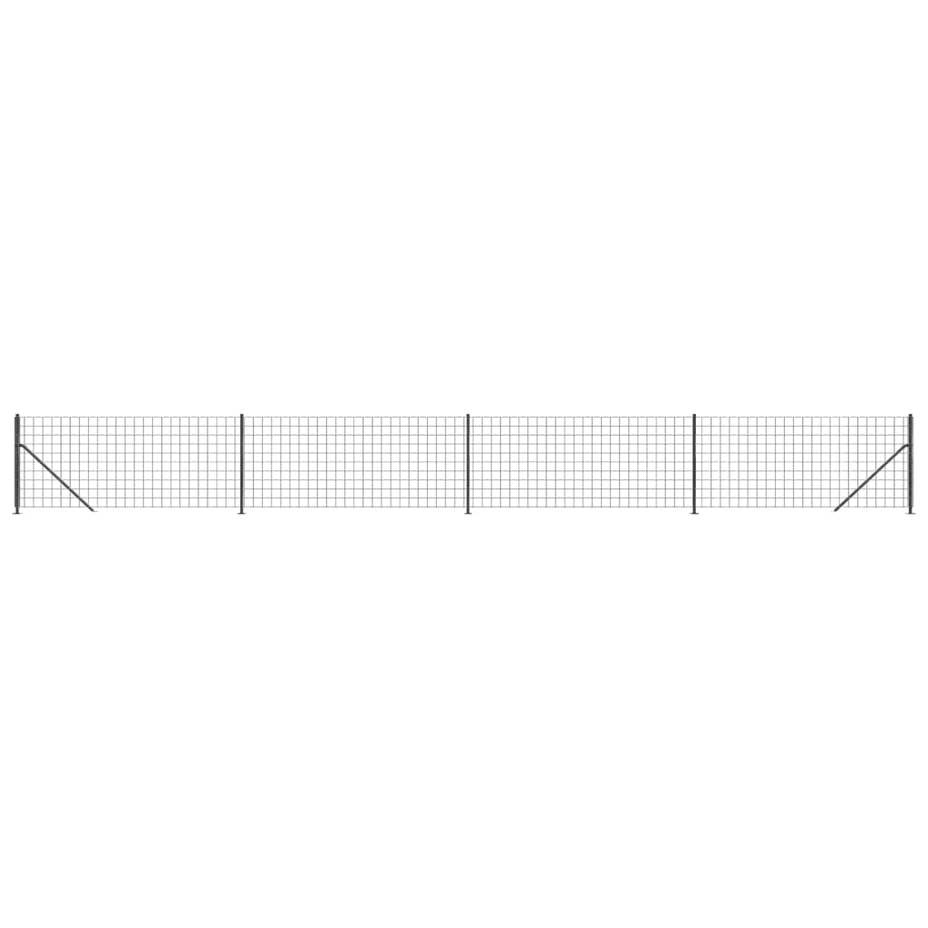 Clôture grillagée Vidaxxl avec bride 0,8x10 m couleur anthracite