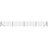 Clôture grillagée Vidaxxl avec bride 0,8x10 m couleur anthracite