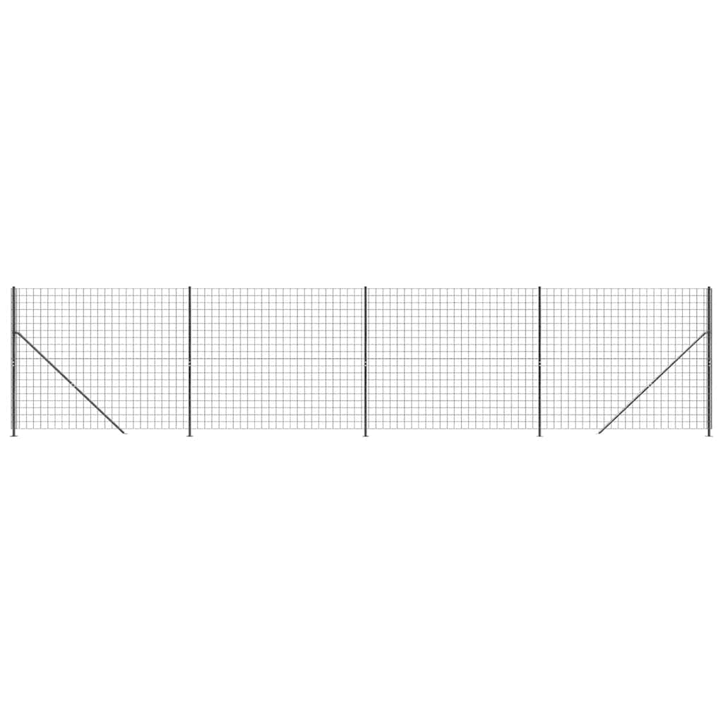 Clôture grillagée Vidaxxl avec bride 1,4x10 m anthracite