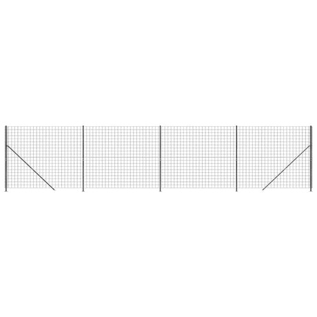 Clôture grillagée Vidaxxl avec bride 1,4x10 m anthracite