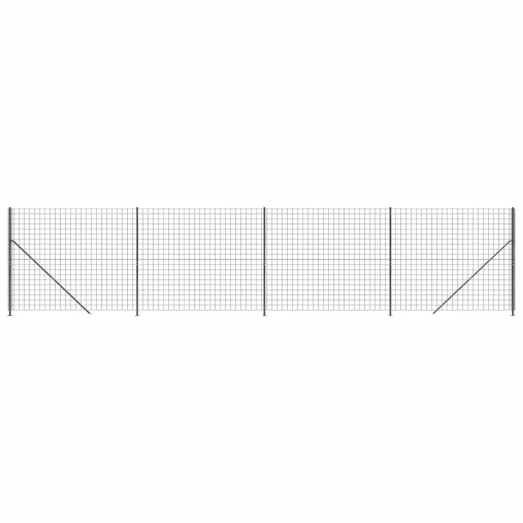 Clôture grillagée Vidaxxl avec bride 1,6x10 m anthracite