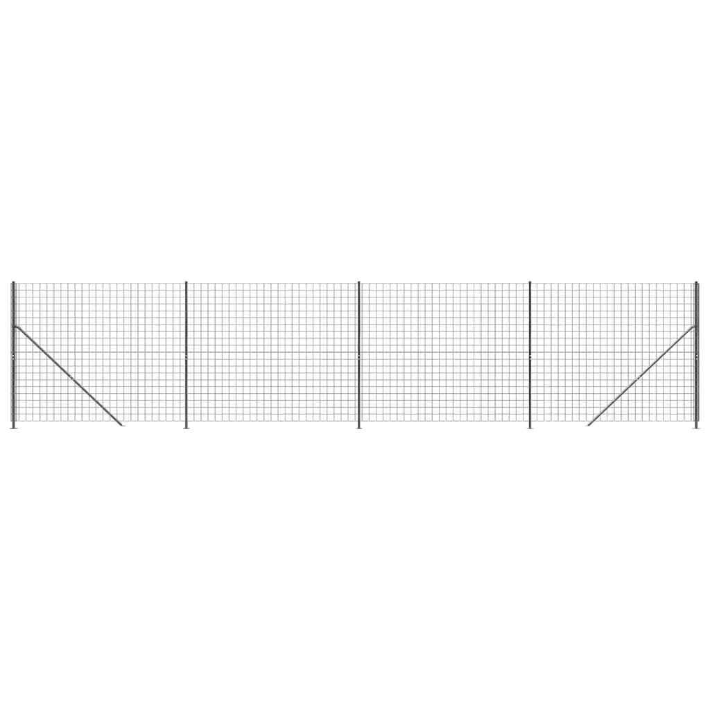 Clôture grillagée Vidaxxl avec bride 1,8x10 m couleur anthracite