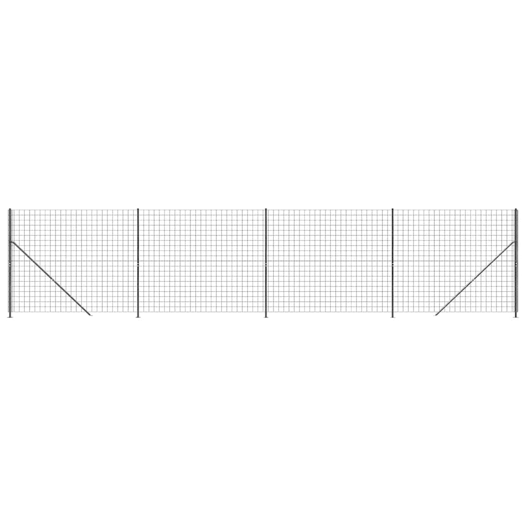 Clôture grillagée Vidaxxl avec bride 2x10 m couleur anthracite