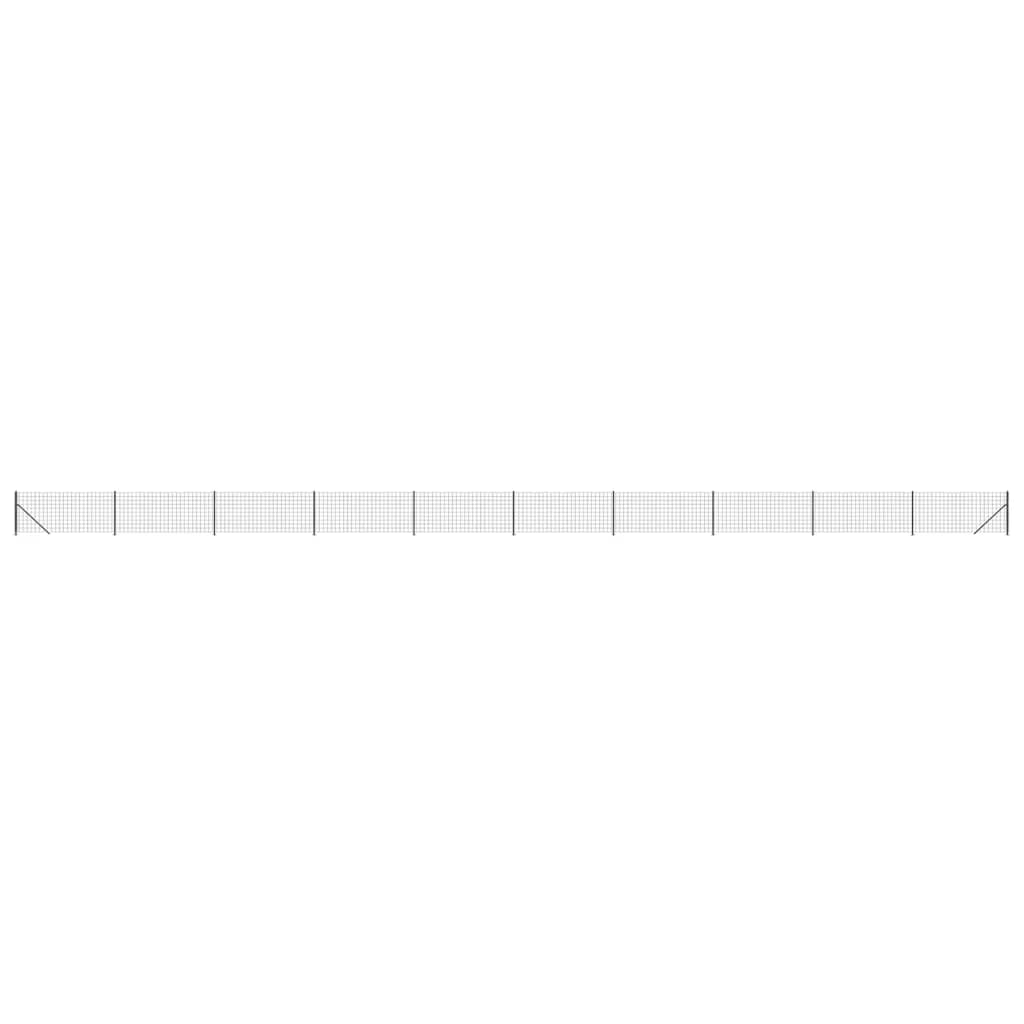 Clôture grillagée Vidaxxl avec bride 0,8x25 m couleur anthracite