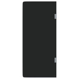 VidaXL Cloison d'urinoir montée 90x40 cm verre trempé noir