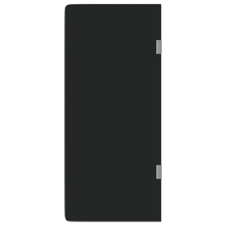 VidaXL Cloison d'urinoir montée 90x40 cm verre trempé noir