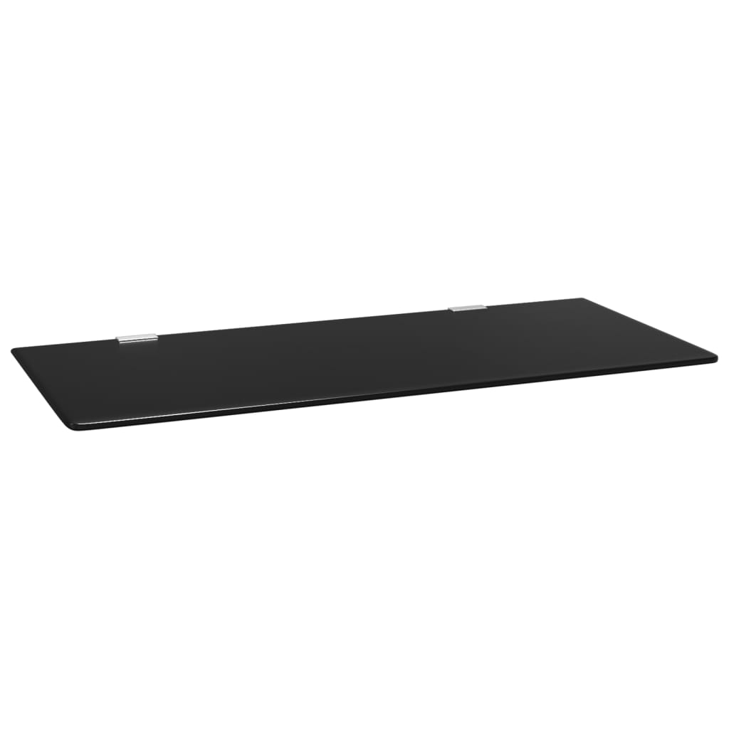 VidaXL Cloison d'urinoir montée 90x40 cm verre trempé noir