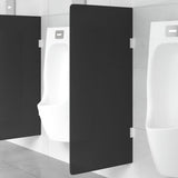 VidaXL Cloison d'urinoir montée 90x40 cm verre trempé noir