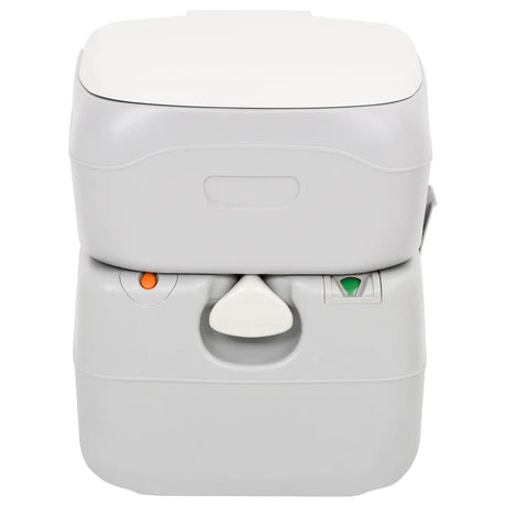 Vidaxl Camping Toilet Portable 22 + 12 L HDPE Gris et blanc