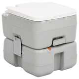Vidaxl Camping Toilet Portable 15 + 10 L HDPE Gris et blanc