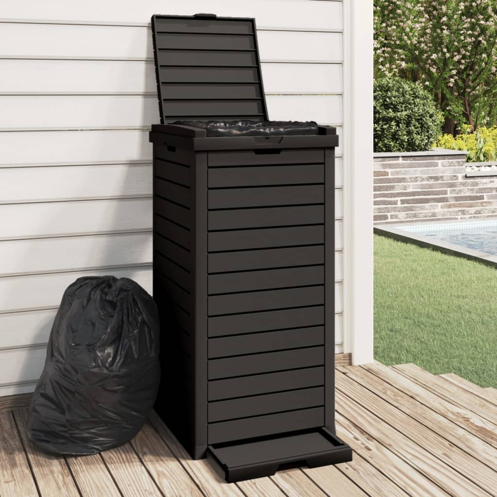 Vidaxx poubelle d'extérieur 41x41x86 cm polypropylène noir