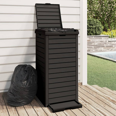 Vidaxx poubelle d'extérieur 41x41x86 cm polypropylène noir