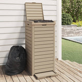 Vidaxl Garbage lattina per esterno 41x41x86 cm Polypropene Light Brown