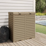 Vidaxl garbage can for outside 78x41x86 cm polypropene light brown