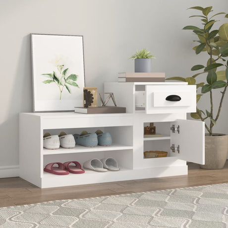Vidaxx meuble à chaussures 100x42x60 cm bois d'ingénierie blanc