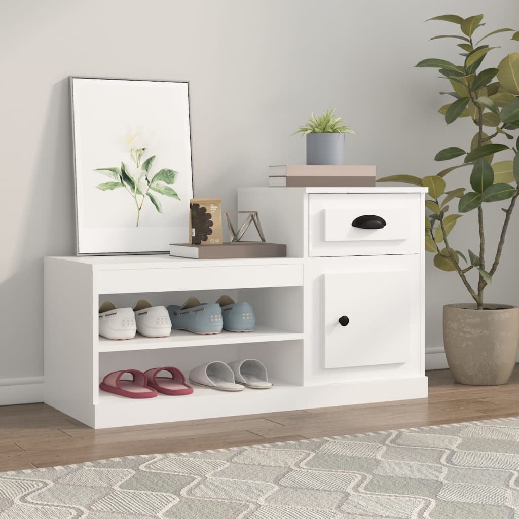 Vidaxl Cabinet da scarpe 100x42x60 cm in legno trasformato