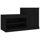 Vidaxx armoire à chaussures 100x42x60 cm bois fini noir