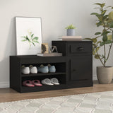 Vidaxx armoire à chaussures 100x42x60 cm bois fini noir