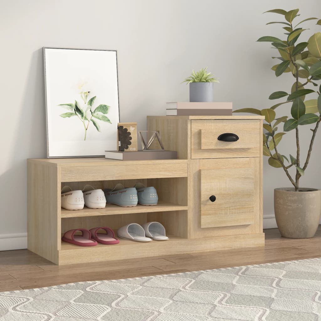 Vidaxl Shoe cabinet 100x42x60 cm Properted Wood Sonoma Oak colored