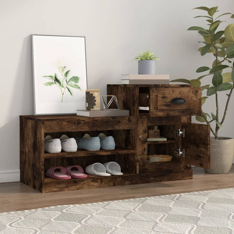 Vidaxx armoire à chaussures 100x42x60 cm bois traité, chêne fumé