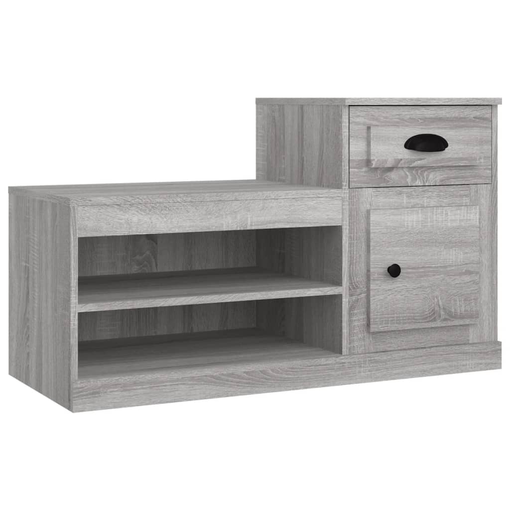 Vidaxx meuble à chaussures 100x42x60 cm bois d'ingénierie couleur chêne sonoma gris