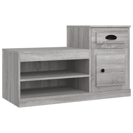 Vidaxx meuble à chaussures 100x42x60 cm bois d'ingénierie couleur chêne sonoma gris