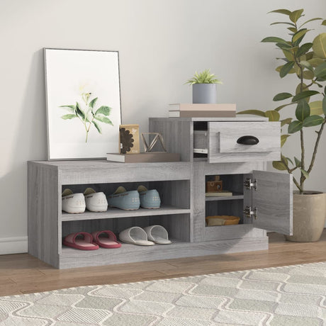 Vidaxx meuble à chaussures 100x42x60 cm bois d'ingénierie couleur chêne sonoma gris