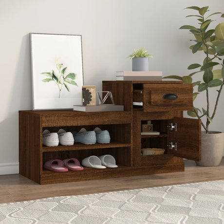 Vidaxx armoire à chaussures 100x42x60 cm bois fini couleur chêne marron