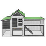 VidaXL Poulailler 186,5x58,5x113 cm Bois de Pin Massif Gris