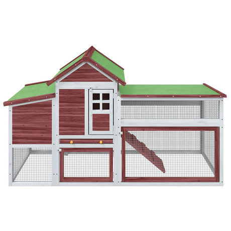 VidaXL Poulailler 186,5x58,5x113 cm Bois de Pin Massif Couleur Moka