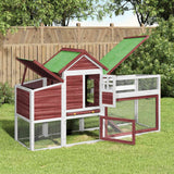 VidaXL Poulailler 186,5x58,5x113 cm Bois de Pin Massif Couleur Moka