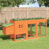 Vidaxl Chicken Coop 204x50x84 cm Pinna solido marrone