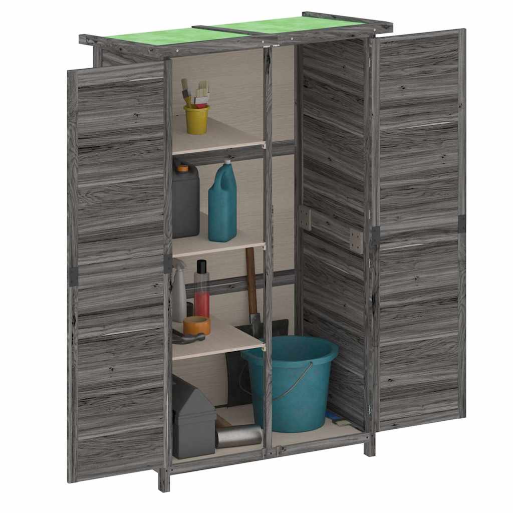 Vidaxx abri de jardin 83x57x140 cm bois de pin massif gris