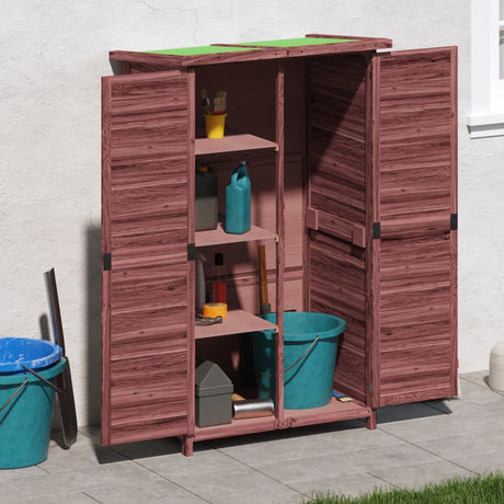 Abri de jardin Vidaxx 83x57x140 cm en bois de pin massif couleur moka