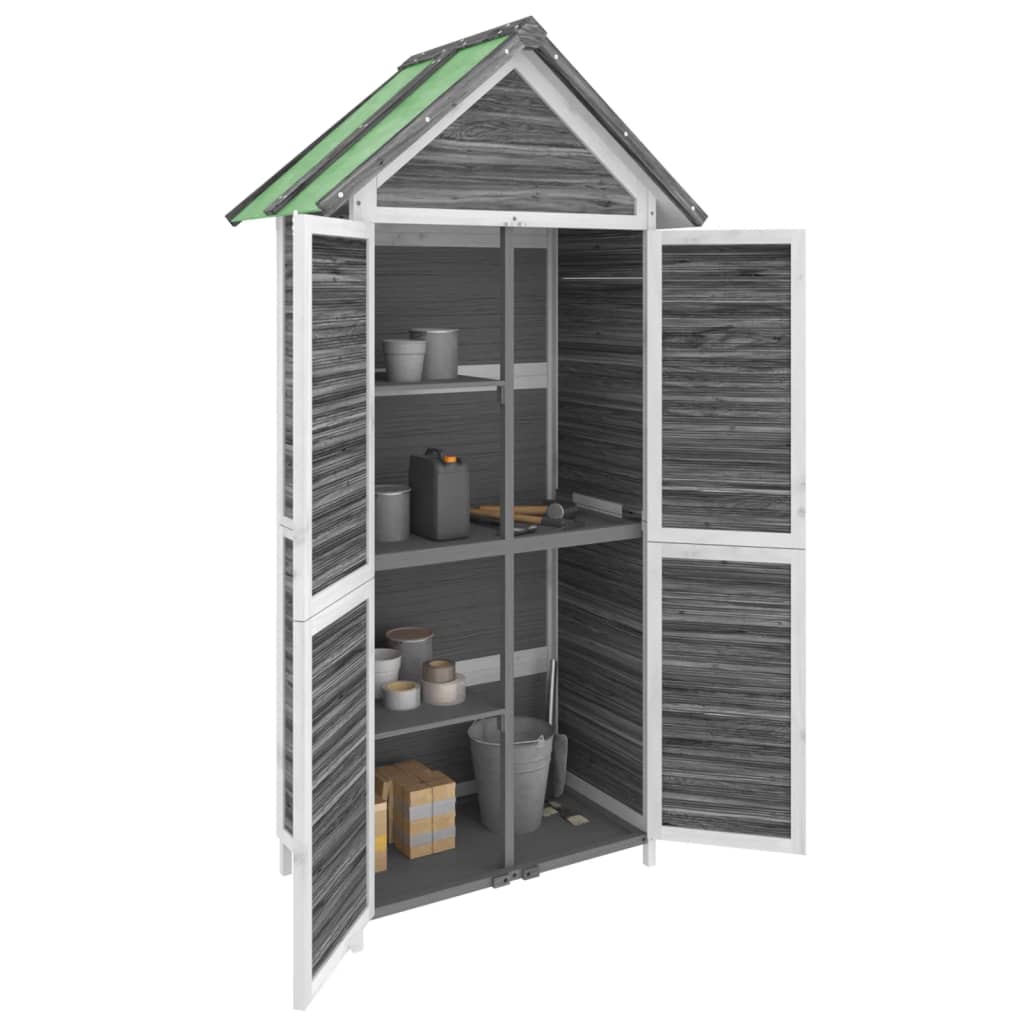 Vidaxl Garden Shed 89x52.5x175 cm fast tallgrå