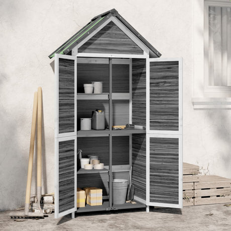 Vidaxx abri de jardin 89x52,5x175 cm bois de pin massif gris