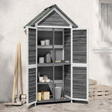 Vidaxl Garden Shed 89x52.5x175 cm fast tallgrå