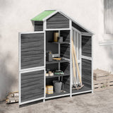 Vidaxl Garden Shed 120x53.5x170 cm Solid furugrå