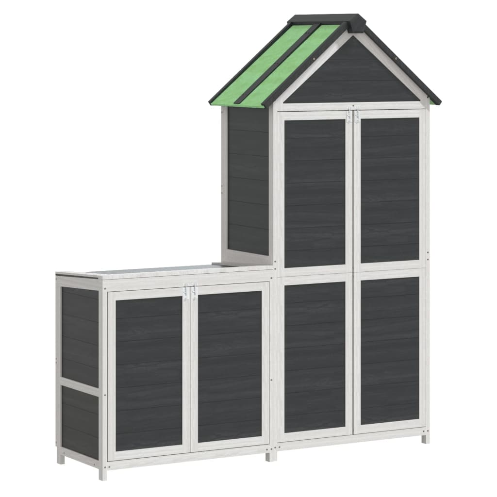 Vidaxl 2-piece garden barn set Solid pine Gray