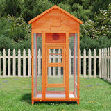 Vidaxx volière 91,5x53x170 cm bois de pin massif marron