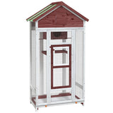 Volière Vidaxx 91,5x53x170 cm en bois de pin massif couleur moka