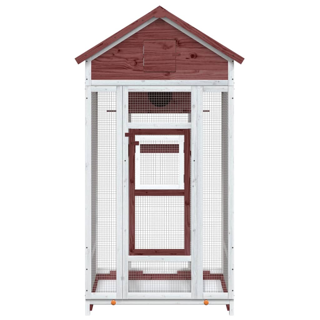 Vidaxl Aviary 91.5x53x170 cm Solid Pine Mugger -farget