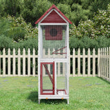 Volière Vidaxx 60x58,5x160 cm en bois de pin massif couleur moka