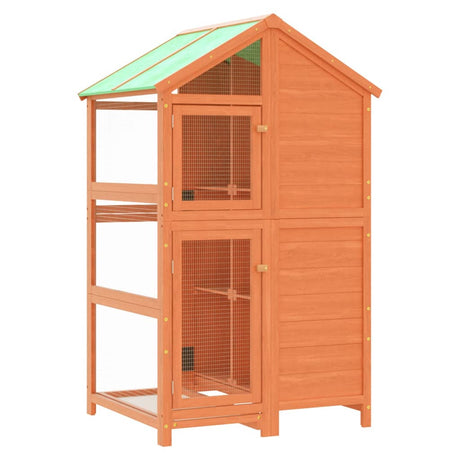 Vidaxx volière 97x81x152 cm bois de pin massif marron