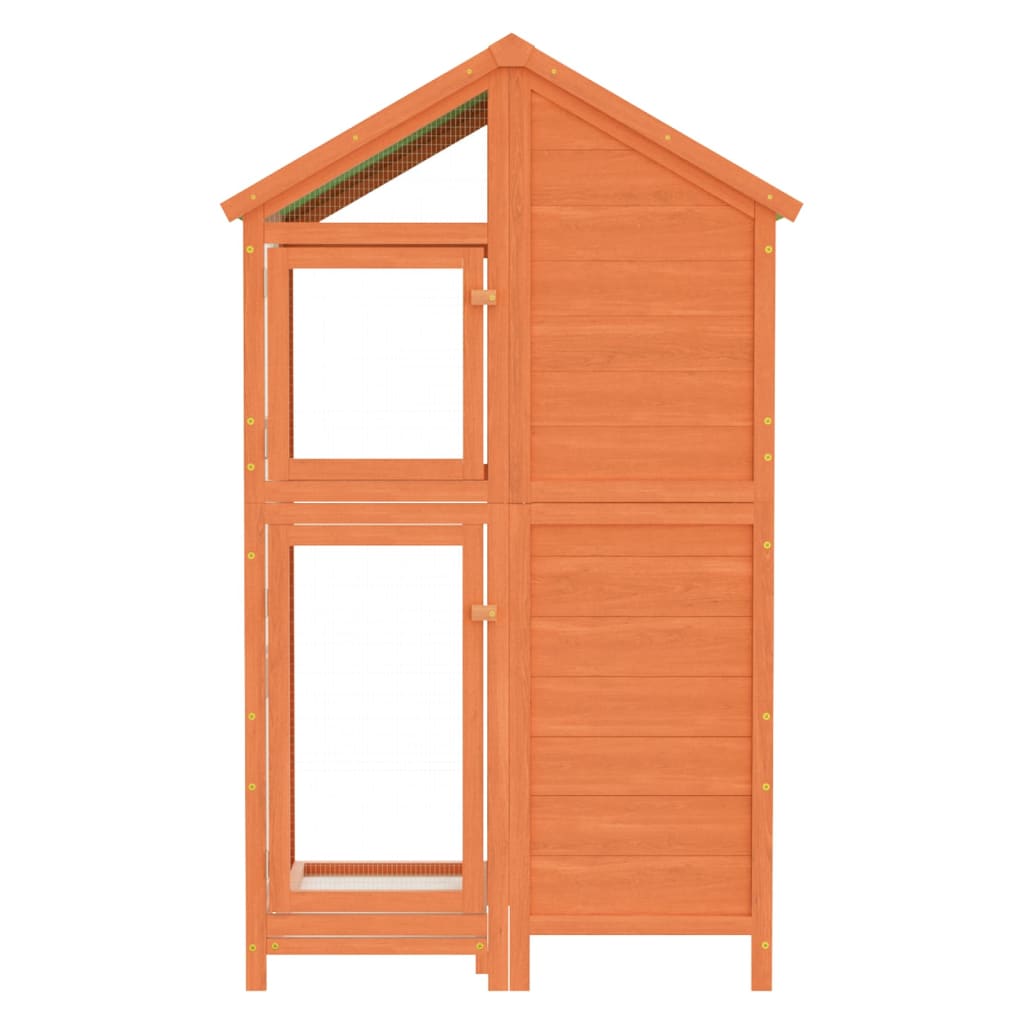 Vidaxl Aviary 97x81x152 cm Solid Pine Pine Brown