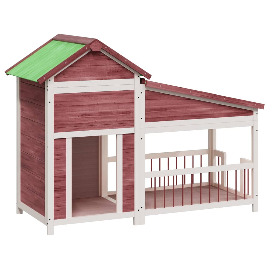 Vidaxl Dog Loft 143x60.5x109 cm Solid Pine Mugger -