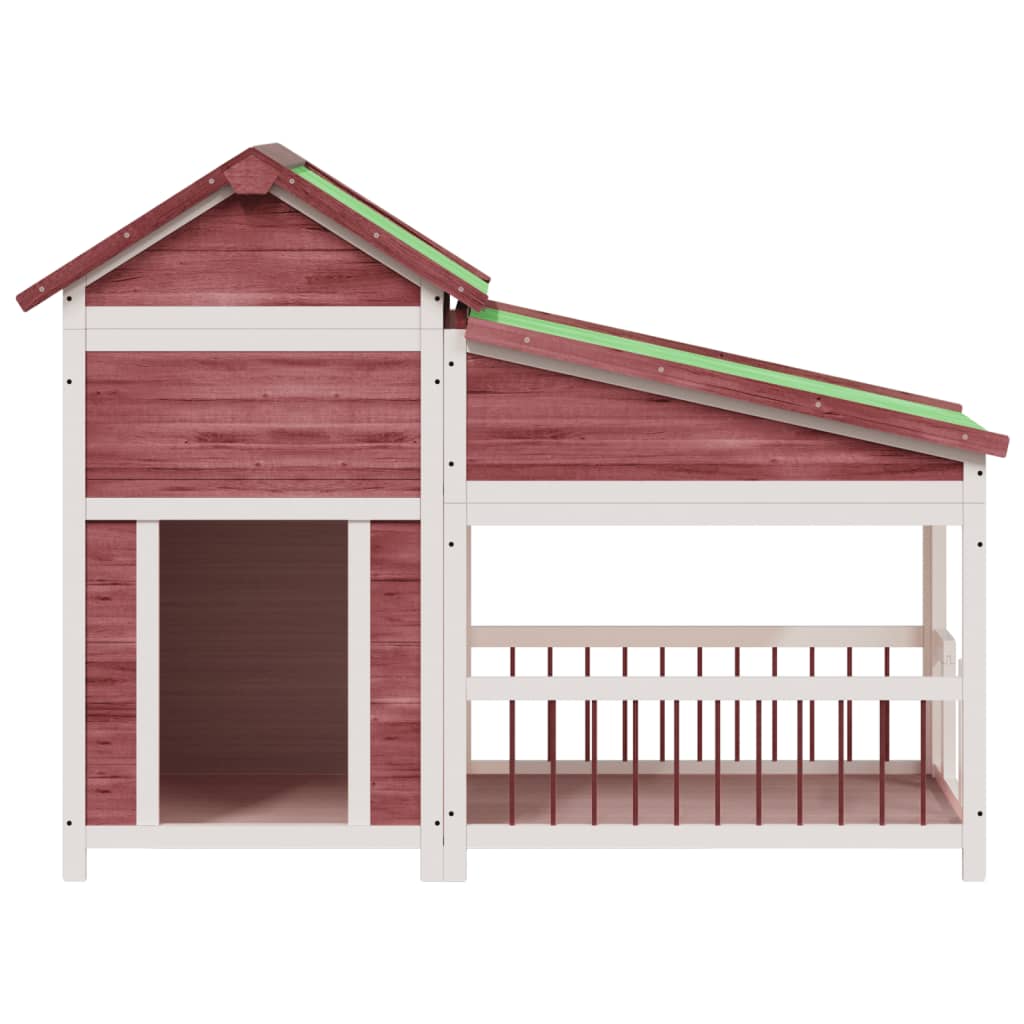 Vidaxl Dog Loft 143x60.5x109 cm Solid Pine Mugger -