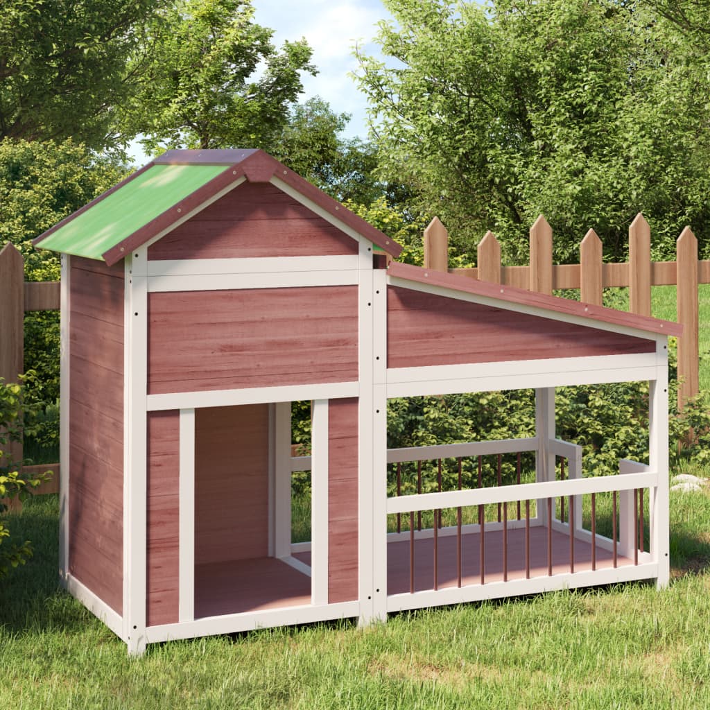 Vidaxl Dog Loft 143x60.5x109 cm Solid Pine Mugger -