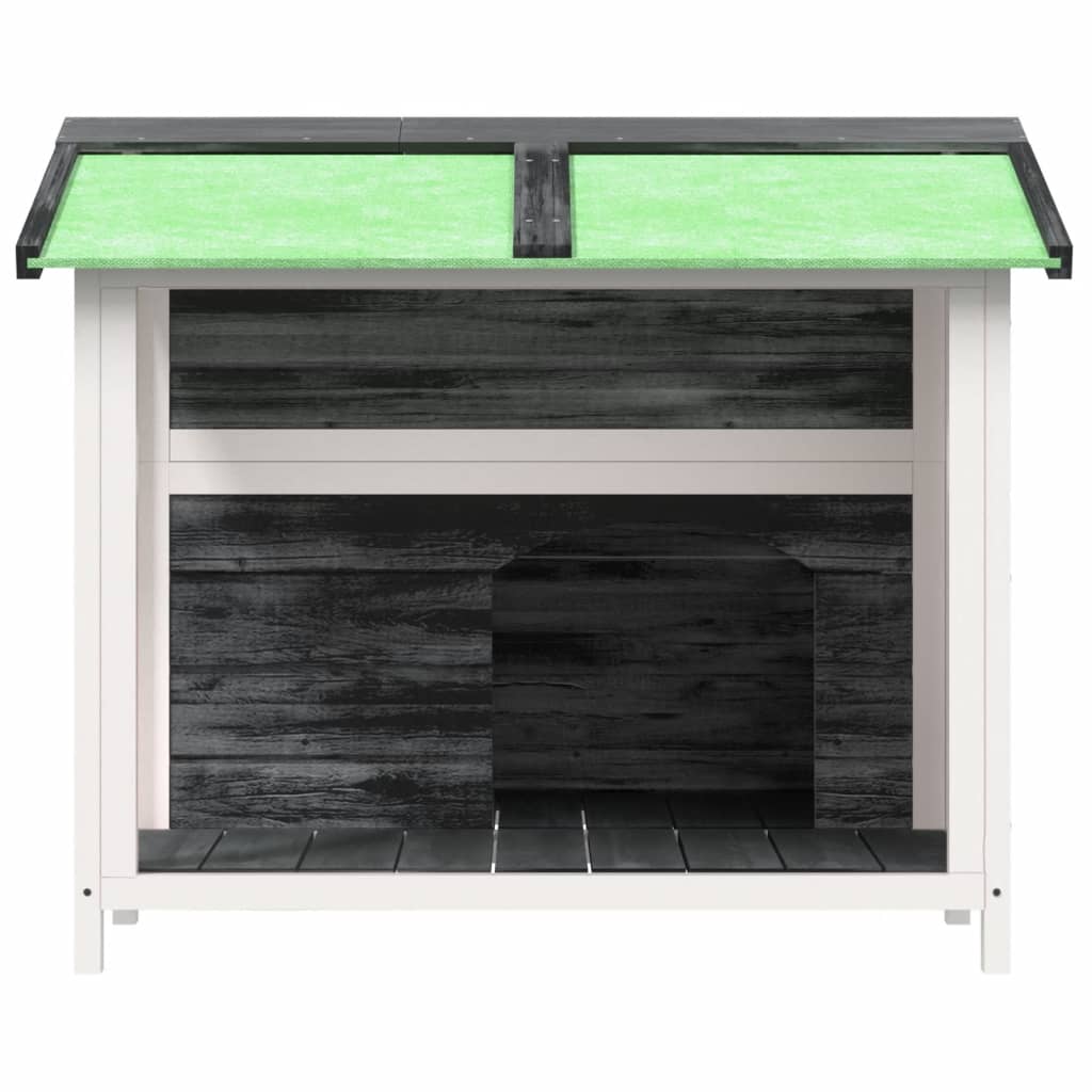 VidaXL niche pour chien 96x87x80,5 cm bois de pin massif gris
