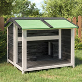 VidaXL niche pour chien 96x87x80,5 cm bois de pin massif gris